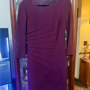 ANTONIO MELANI Women's 3/4 sleeve pleated Purple Dress